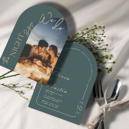 De avond voordat we Arch Photo repetitie diner doe Kaart