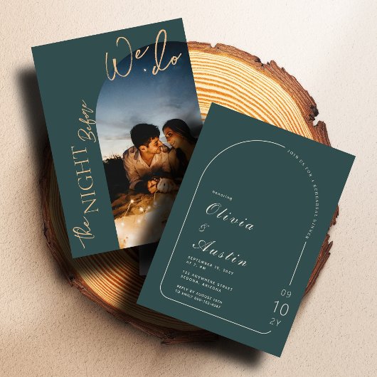 De avond voordat we Arch Photo repetitie diner doe Kaart