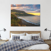 De Avondgloed van de Greystones Kust Canvas Afdruk (Insitu (Slaapkamer))