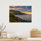 De Avondgloed van de Greystones Kust Poster (Keuken)