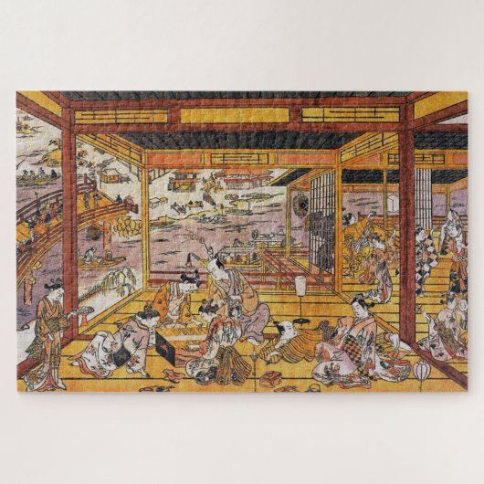 De Avondkoelte bij de Ryōgoku-brug Legpuzzel (Horizontaal)