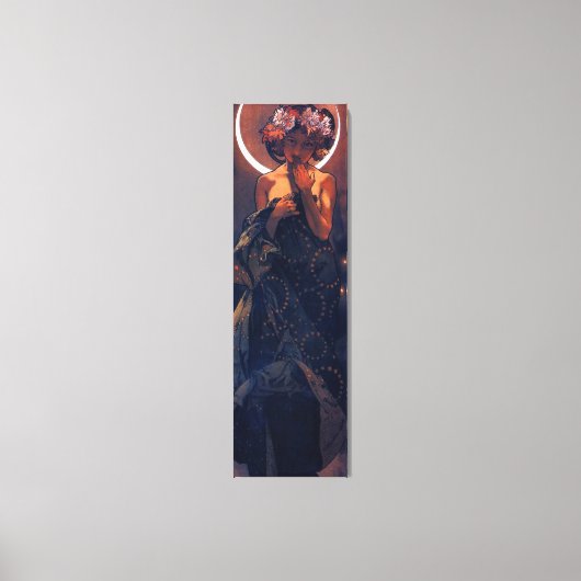De avondster, nouveau art van Alfons Mucha Canvas Afdruk (Voorkant)