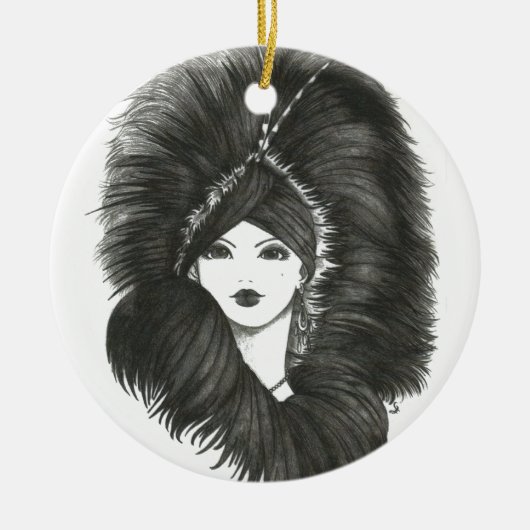 De Avondvrouw Keramisch Ornament (Voorkant)