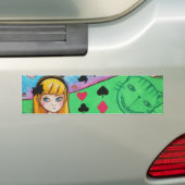 De avonturen van Alice in Wonderland Bumpersticker (Op auto)