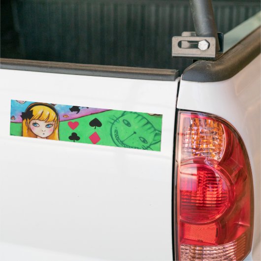De avonturen van Alice in Wonderland Bumpersticker (Op Truck)