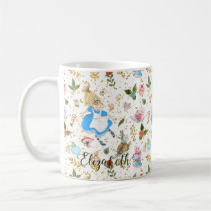 De avonturen van Alice in Wonderland Glitter Name Koffiemok
