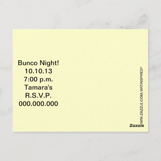 De avonturen van Bunco Babes Briefkaart (Achterkant)