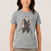 De avonturen van de Akita gladiator hond Tri-Blend Shirt (Voorkant)