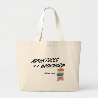 De avonturen van een boekenwurm grote tote bag