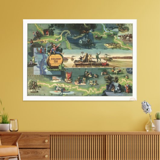 De avonturen van Huckleberry Finn Canvas Afdruk (Insitu (Woonkamer))
