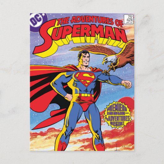 De avonturen van Superman #424 Briefkaart (Voorkant)