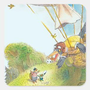 De avonturen van Ted, Ed en Caroll Vierkante Sticker