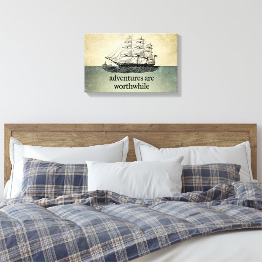 De avonturen zijn Worthwhile Canvas (Insitu (Slaapkamer))