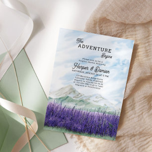 De avontuur begint Mountain Lavender Couples Bruil Kaart