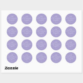 De Avontuur Begint Trouw Violet Ronde Sticker (Vel)