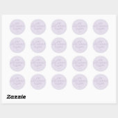 De Avontuur Begint Trouwlila Ronde Sticker (Vel)