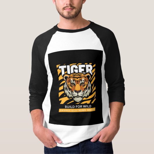 De avontuur T-shirt design tijger (Voorkant)