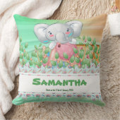De avontuurlijke olifantenkub met bewerkbare tekst kussen (Deken)