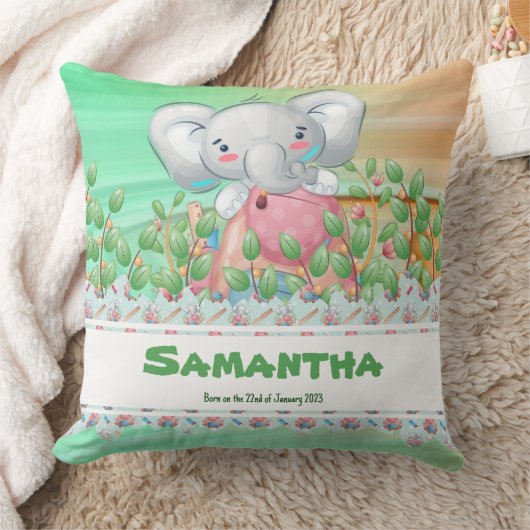 De avontuurlijke olifantenkub met bewerkbare tekst kussen (Deken)