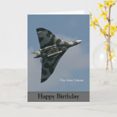 De Avro Vulcan Happy Birthday Kaart (Gele Bloem)