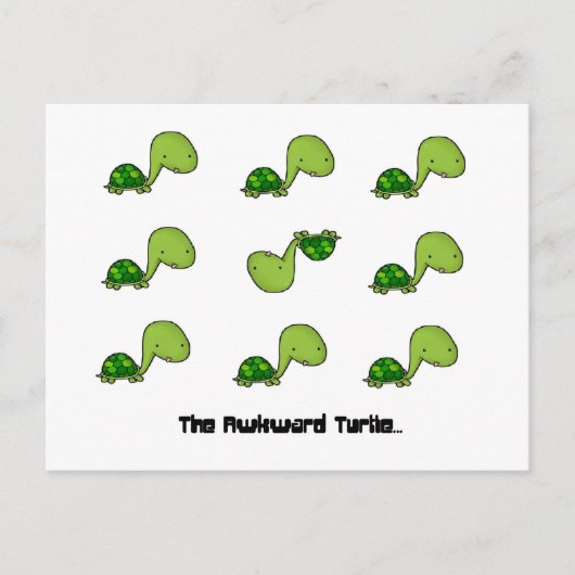 De Awkward Turtle Briefkaart (Voorkant)