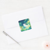De Axolotl Geheime Tuin Vierkante Sticker (Envelop)