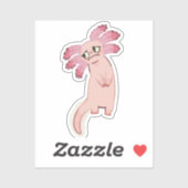De Axolotl // Op maat gesneden vinyl sticker (Vel)