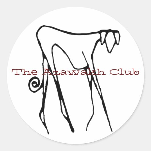 De Azawakh Club Sticker (Voorkant)