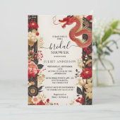 De Aziatisch Chinese Tweetalige Hei Bold Bruidsdou Kaart (Staand voorkant)