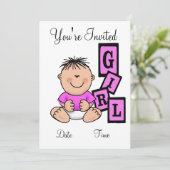 De Aziatische Uitnodiging van het Meisje van het B (Staand voorkant)