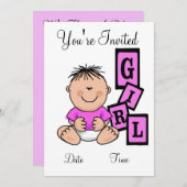 De Aziatische Uitnodiging van het Meisje van het B (Voorkant / Achterkant)