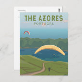 De Azoren Portugal reizen  kunst Briefkaart (Voorkant / Achterkant)