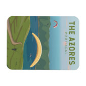 De Azoren Portugal reizen kunst Magneet (Horizontaal)