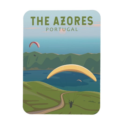 De Azoren Portugal reizen kunst Magneet (Verticaal)
