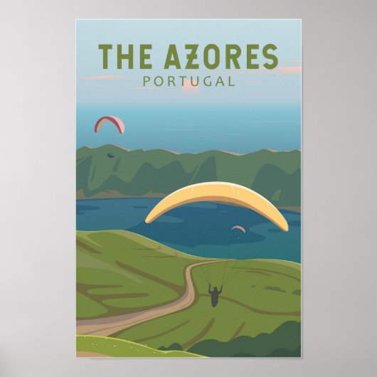 De Azoren Portugal reizen  kunst Poster (Voorkant)