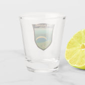 De Azoren Portugal reizen  kunst Shot Glas (Achterkant)