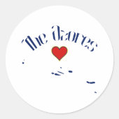 De Azoren Ronde Sticker (Voorkant)