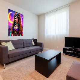 De Aztec Goddess Metztli | AI Art. Poster