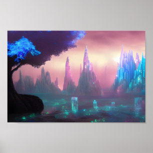 De Azure Hills van Aerthian Poster