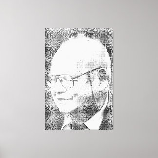 De B in Benoit B Mandelbrot staat voor Benoit B M Canvas Afdruk