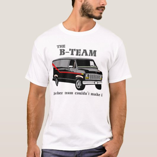 de B-teamretro tachtigheden T-shirt (Voorkant)