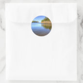 De baai rond de vuurtoren van Split Rock Ronde Sticker (Tas)