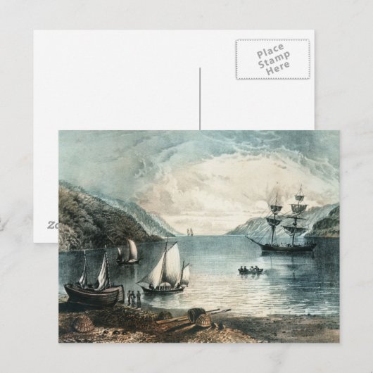 De baai van Annapolis, c.1880 Briefkaart (Voorkant / Achterkant)