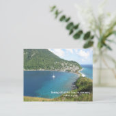 De baai van Dominica Briefkaart (Staand voorkant)