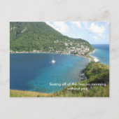 De baai van Dominica Briefkaart (Voorkant)