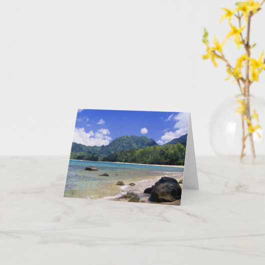 De Baai van Hanalei, Kauai Kaart (Gele Bloem)