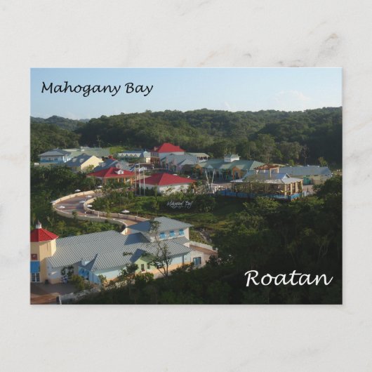 De Baai van het mahonie, Roatan Briefkaart (Voorkant)