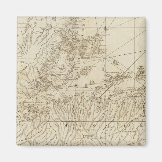 De baai van Honduras Magneet (Voorkant)