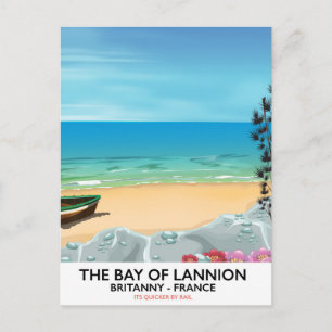 De Baai van Lannion Frankrijk reisposter Briefkaart
