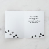 De Baan het Goed uitgevoerde Spaans, Pug Hond van Bedankkaart (Binnen)